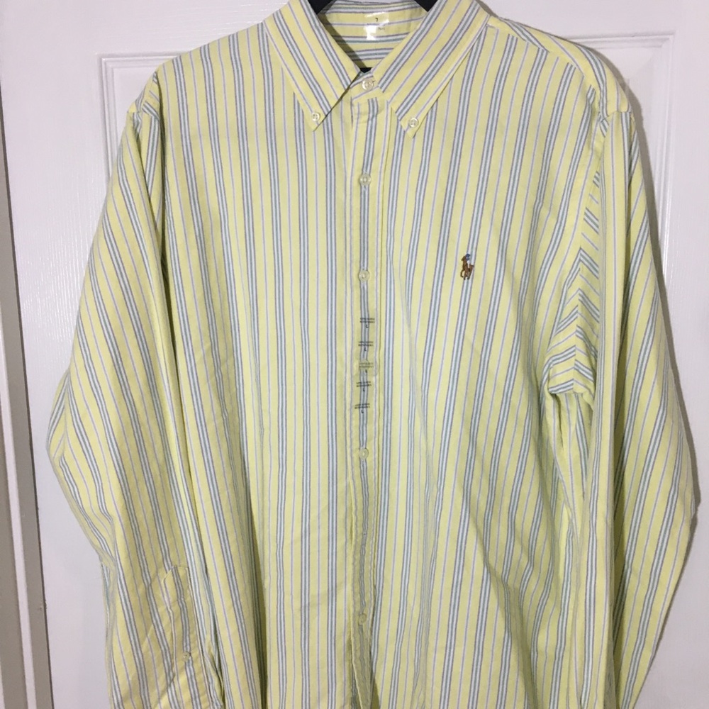 Men’s Long Sleeved Ralph Lauren Button Down Shirt.